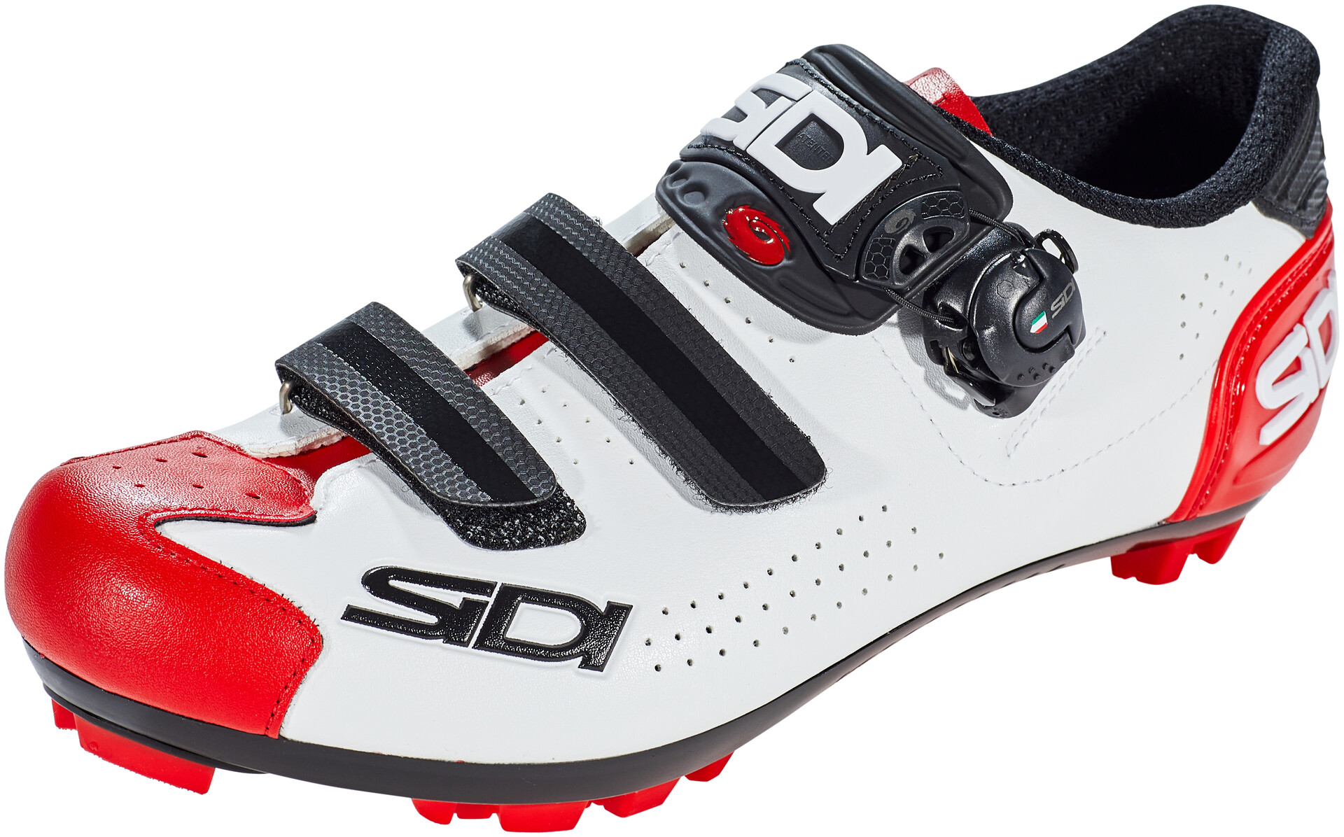 SIDI Trace MTB Cycling Shoes White/Black/Red 